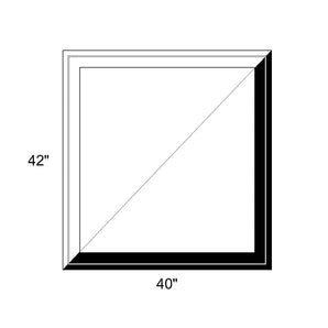 40" x 42" - Switchable Privacy Window - Fixed - Black/White Vinyl