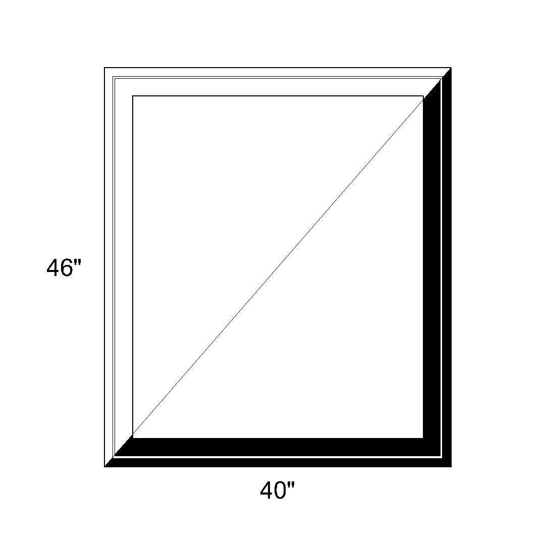 20x46 Window 40 x 46 - Fixed Switchable LC Privacy Glass Window - Black/White Vinyl ...