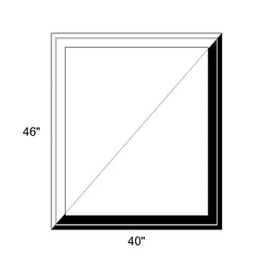 40" x 46" - Switchable Privacy Window - Fixed - Black/White Vinyl