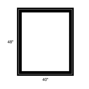 40" x 48" - Switchable Privacy Window - Fixed - Black Vinyl