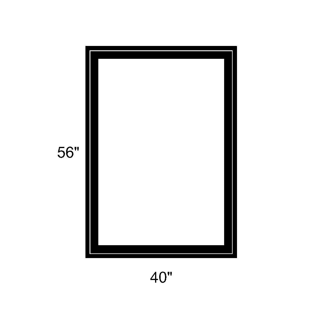 40 x 56 - Fixed Switchable LC Privacy Glass Window - Black Vinyl ...