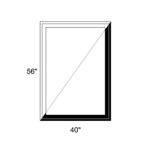 40" x 56" - Switchable Privacy Window - Fixed - Black/White Vinyl