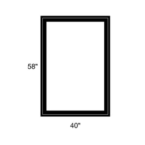 40" x 58" - Switchable Privacy Window - Fixed - Black Vinyl