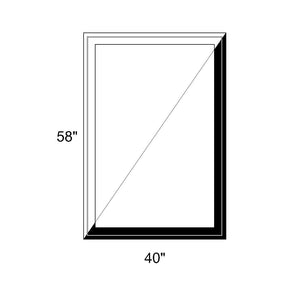 40" x 58" - Switchable Privacy Window - Fixed - Black/White Vinyl