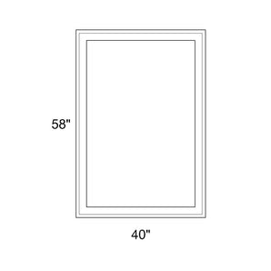 40" x 58" - Switchable Privacy Window - Fixed - White Vinyl