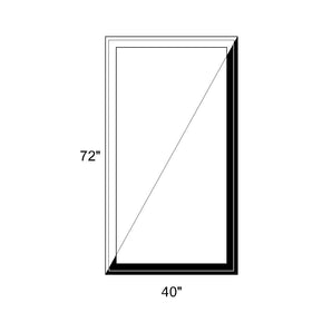 40" x 72" - Switchable Privacy Window - Fixed - Black/White Vinyl