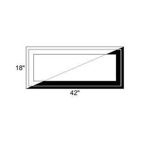 42" x 18" - Switchable Privacy Window - Fixed - Black/White Vinyl