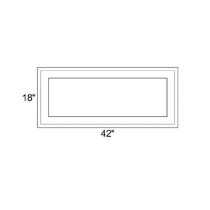 42" x 18" - Switchable Privacy Window - Fixed - White Vinyl