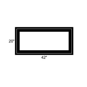 42" x 20" - Switchable Privacy Window - Fixed - Black Vinyl