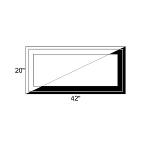 42" x 20" - Switchable Privacy Window - Fixed - Black/White Vinyl