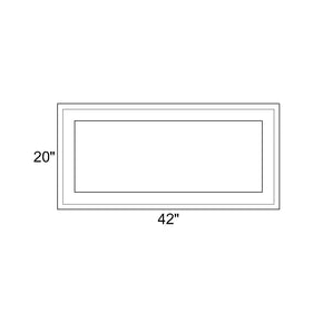 42" x 20" - Switchable Privacy Window - Fixed - White Vinyl