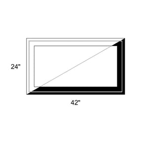 42" x 24" - Switchable Privacy Window - Fixed - Black/White Vinyl