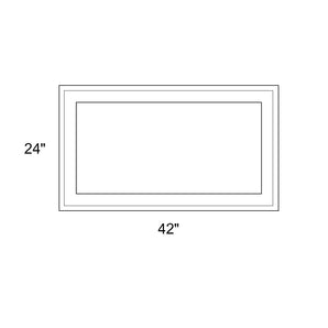 42" x 24" - Switchable Privacy Window - Fixed - White Vinyl