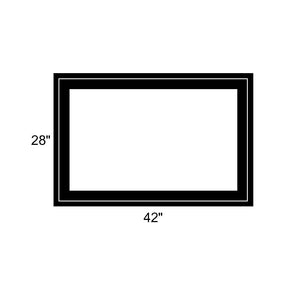 42" x 28" - Switchable Privacy Window - Fixed - Black Vinyl