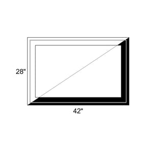 42" x 28" - Switchable Privacy Window - Fixed - Black/White Vinyl