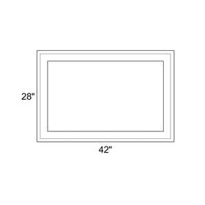 42" x 28" - Switchable Privacy Window - Fixed - White Vinyl