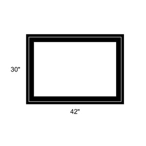 42" x 30" - Switchable Privacy Window - Fixed - Black Vinyl