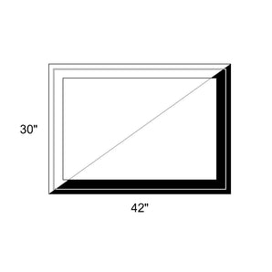 42" x 30" - Switchable Privacy Window - Fixed - Black/White Vinyl