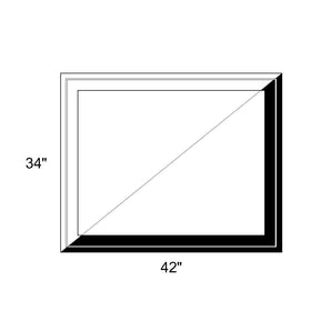 42" x 34" - Switchable Privacy Window - Fixed - Black/White Vinyl