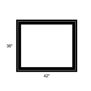 42" x 36" - Switchable Privacy Window - Fixed - Black Vinyl