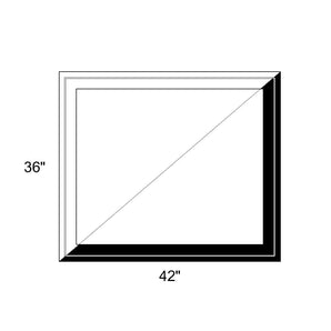 42" x 36" - Switchable Privacy Window - Fixed - Black/White Vinyl