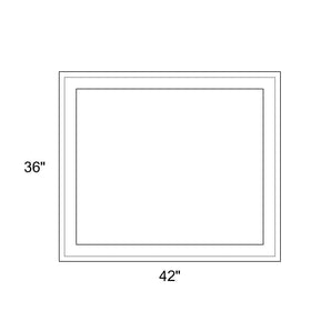 42" x 36" - Switchable Privacy Window - Fixed - White Vinyl