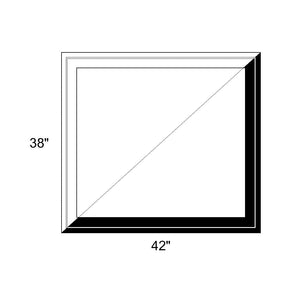 42" x 38" - Switchable Privacy Window - Fixed - Black/White Vinyl