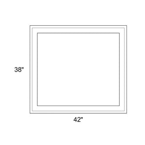 42" x 38" - Switchable Privacy Window - Fixed - White Vinyl