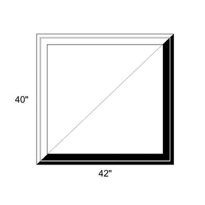 42" x 40" - Switchable Privacy Window - Fixed - Black/White Vinyl