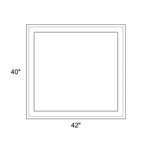 42" x 40" - Switchable Privacy Window - Fixed - White Vinyl