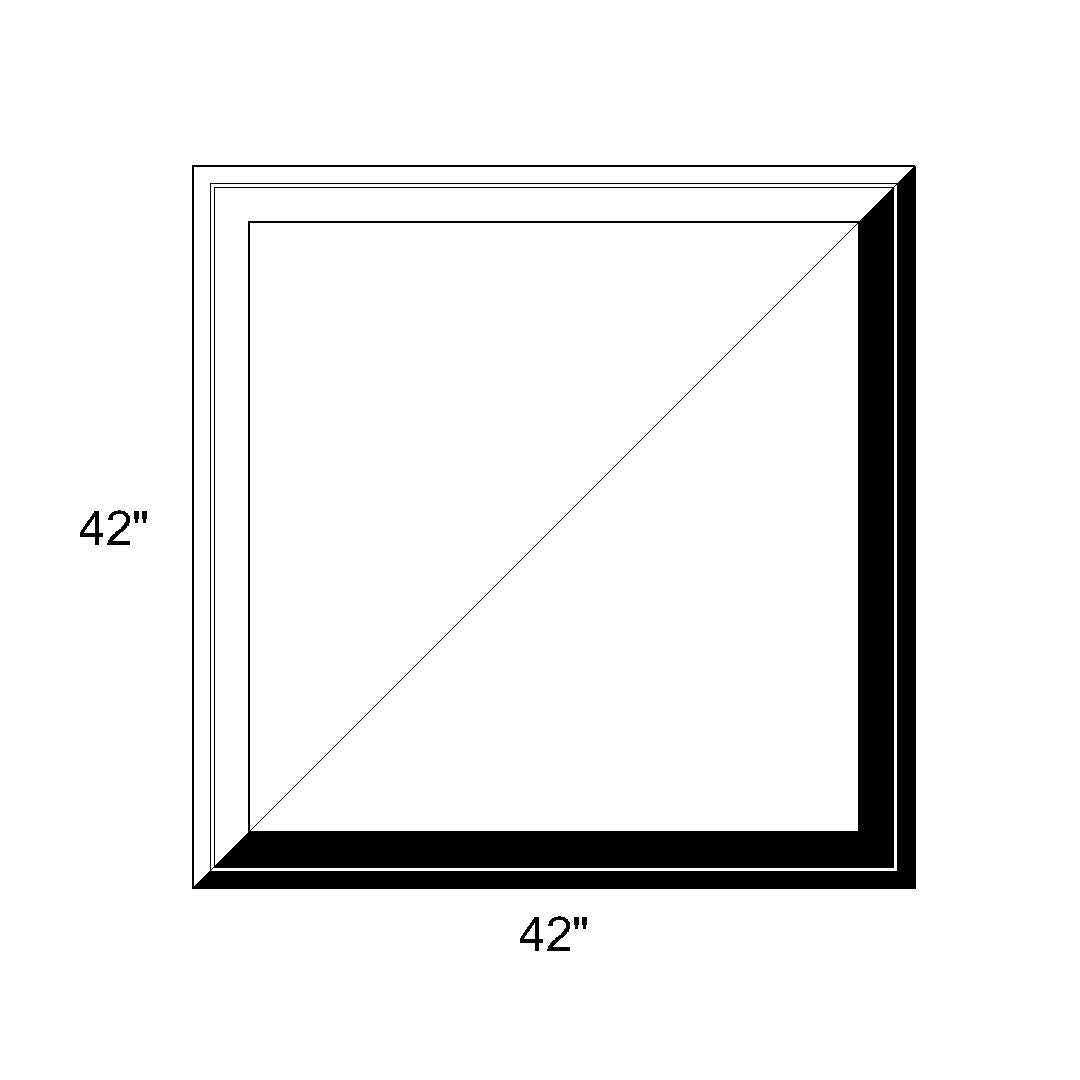 42 x 42 - Fixed Switchable LC Privacy Glass Window - Black/White Vinyl ...