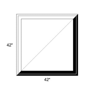 42" x 42" - Switchable Privacy Window - Fixed - Black/White Vinyl