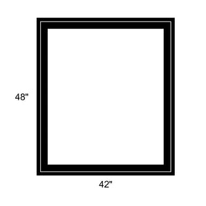 42" x 48" - Switchable Privacy Window - Fixed - Black Vinyl