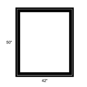 42" x 50" - Switchable Privacy Window - Fixed - Black Vinyl