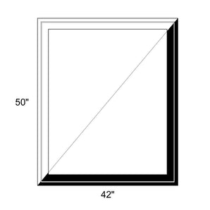 42" x 50" - Switchable Privacy Window - Fixed - Black/White Vinyl