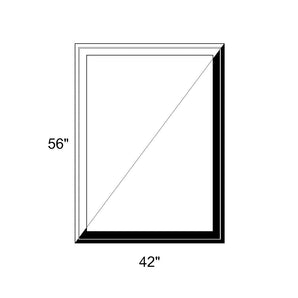 42" x 56" - Switchable Privacy Window - Fixed - Black/White Vinyl