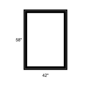 42" x 58" - Switchable Privacy Window - Fixed - Black Vinyl