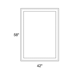 42" x 58" - Switchable Privacy Window - Fixed - White Vinyl
