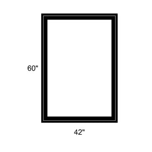 42" x 60" - Switchable Privacy Window - Fixed - Black Vinyl