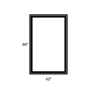 42" x 66" - Switchable Privacy Window - Fixed - Black Vinyl