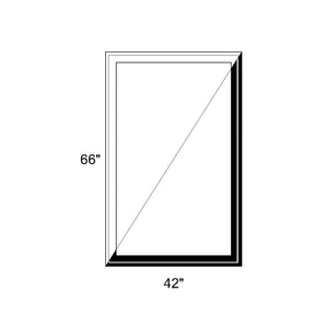 42" x 66" - Switchable Privacy Window - Fixed - Black/White Vinyl