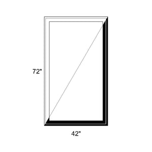 42" x 72" - Switchable Privacy Window - Fixed - Black/White Vinyl