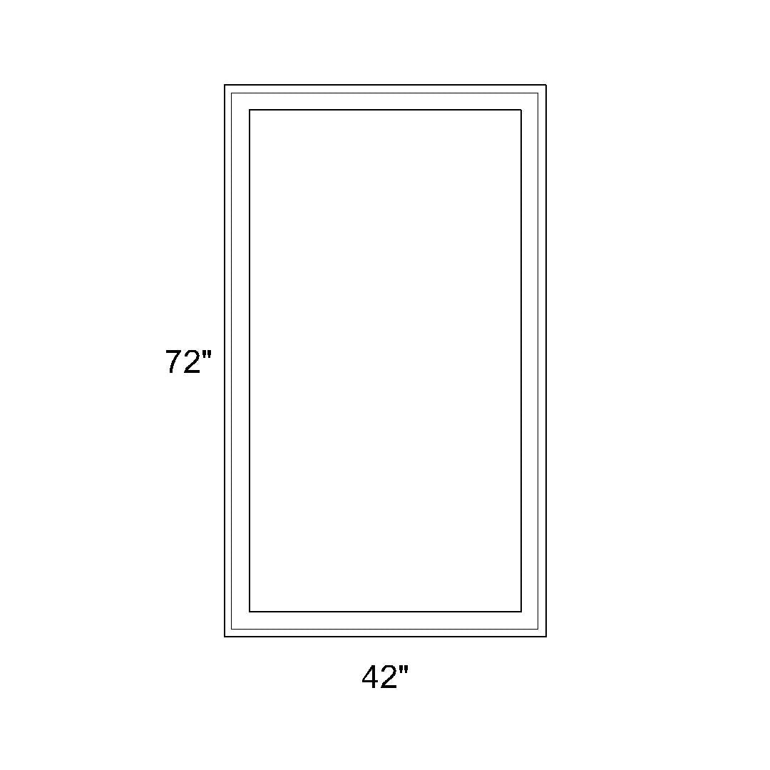 42 x 72 - Fixed Switchable LC Privacy Glass Window - White Vinyl ...