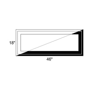 46" x 18" - Switchable Privacy Window - Fixed - Black/White Vinyl