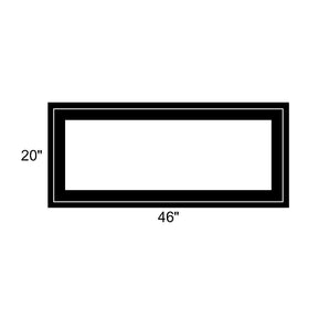 46" x 20" - Switchable Privacy Window - Fixed - Black Vinyl