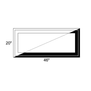 46" x 20" - Switchable Privacy Window - Fixed - Black/White Vinyl