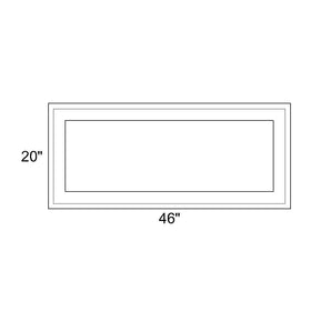 46" x 20" - Switchable Privacy Window - Fixed - White Vinyl