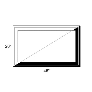 46" x 28" - Switchable Privacy Window - Fixed - Black/White Vinyl