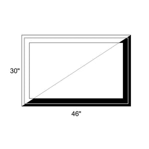 46" x 30" - Switchable Privacy Window - Fixed - Black/White Vinyl