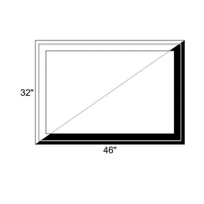 46" x 32" - Switchable Privacy Window - Fixed - Black/White Vinyl